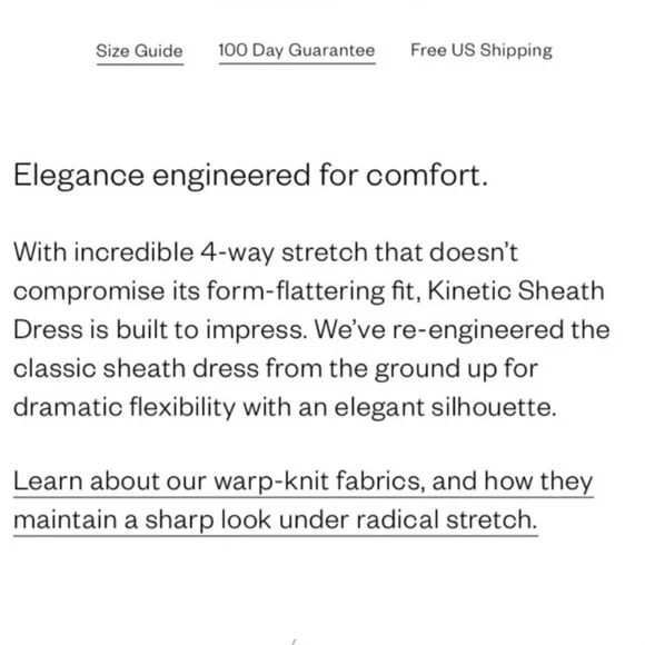 Ministry of Supply Women's Kinetic 4-Way Stretch Sheath Dress Navy Blue Size 0 - Picture 11 of 11